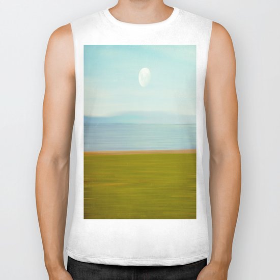 Moon on Beach Biker Tank