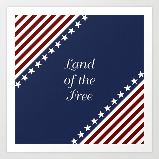 U.S.A. - Land Of The Free Art Print
