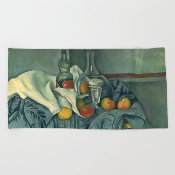 Paul Cézanne - The Peppermint Bottle Beach Towel