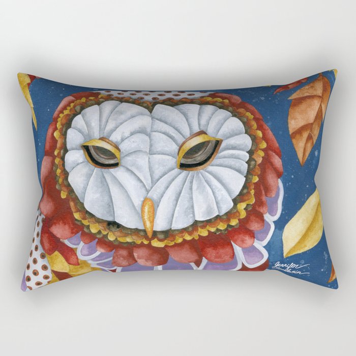 Owl Aura Rectangular Pillow