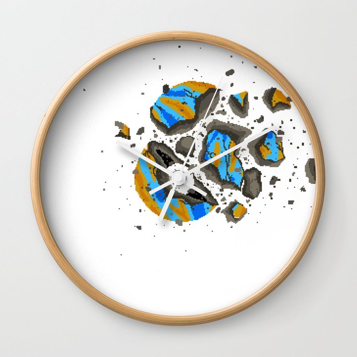 Planet Bits Wall Clock