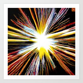 Neon Explosion Art Print