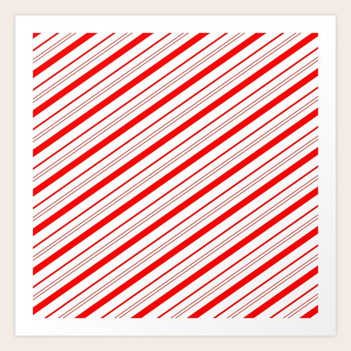 Candy Cane Stripes Art Print By Rafaelbranco