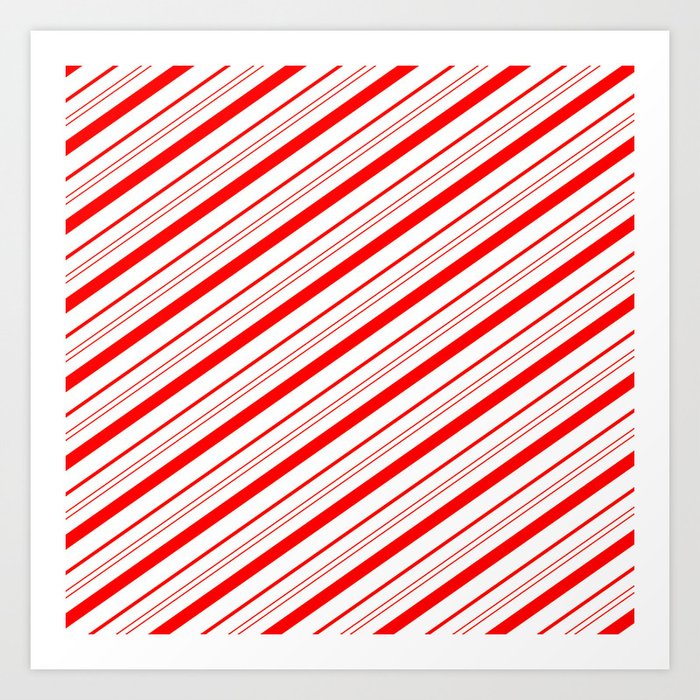 Candy Cane Stripes Art Print