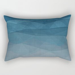 Imperial Blue Triangles Rectangular Pillow