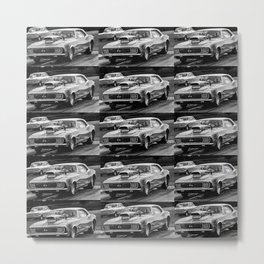 Black and White Drag Car Metal Print