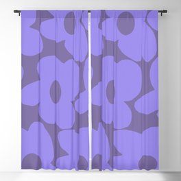 Violet Retro Flowers Muted Purple Background #decor #society6 #buyart Blackout Curtain