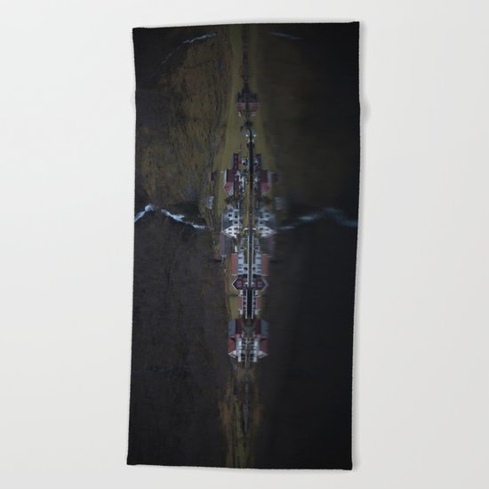 River that vanishes (Fjord) Beach Towel