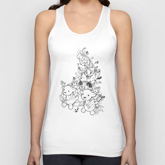 Santa Claus is coming Unisex Tank Top