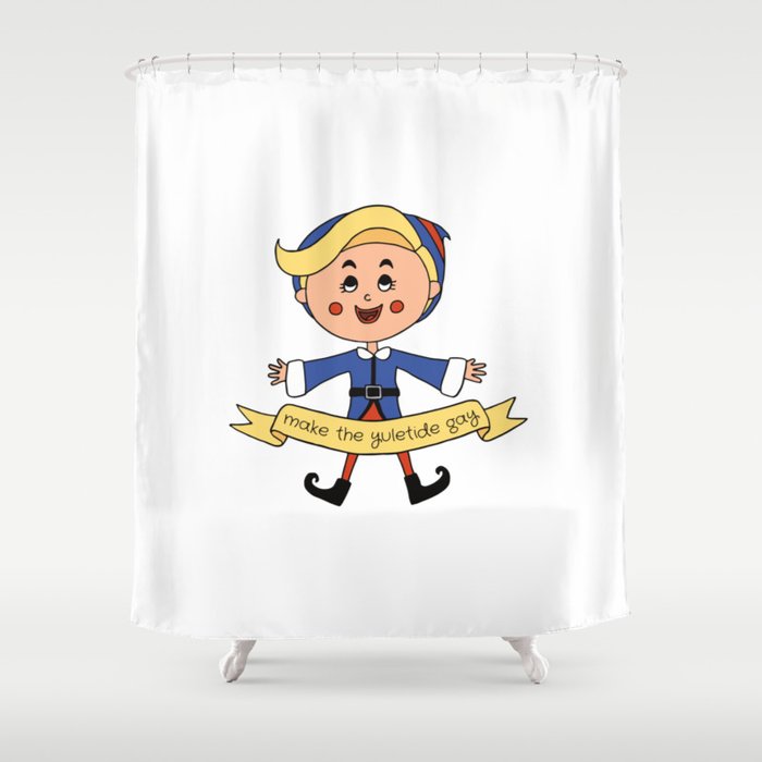 Make the Yuletide Gay Shower Curtain