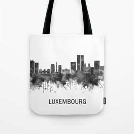 Luxembourg City Skyline BW Tote Bag