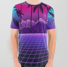 Twilight Retrowave All Over Graphic Tee