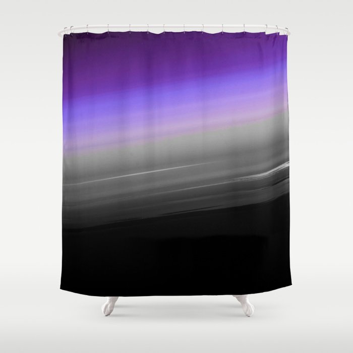 purple and grey shower curtain
