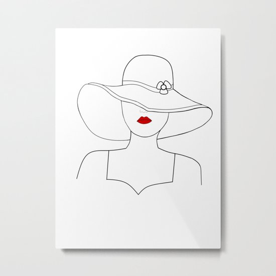 Red Lipstick Metal Print