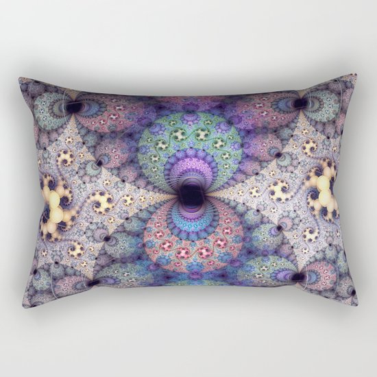 Unending patterns in a fractal design Rectangular Pillow