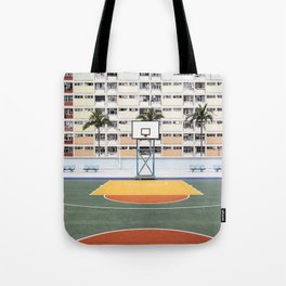 Basketball Court Tote Bag