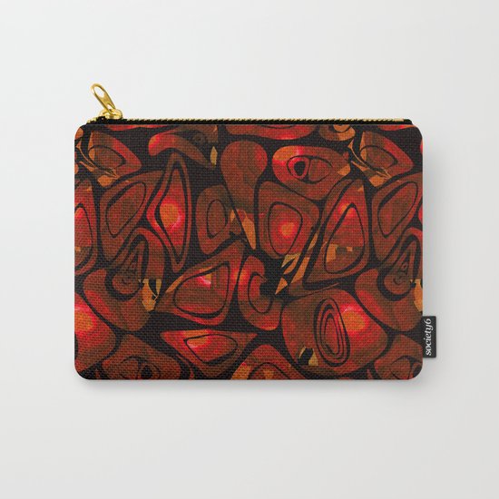 Abstract red black pattern stone texture Carry-All Pouch