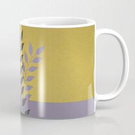 Simply Botanical Gold Grey Lilac Purple Mug
