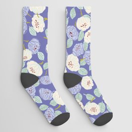 Color of the year 2022 fresh flower pattern Socks