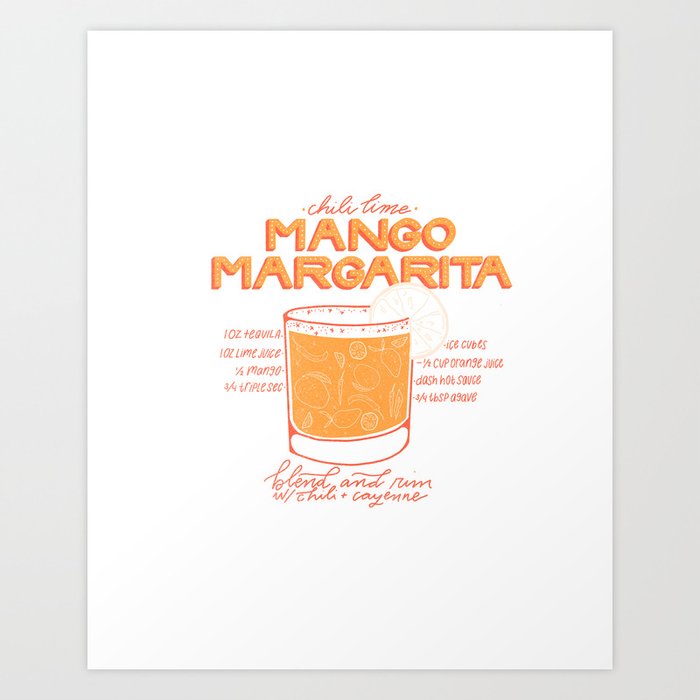 Mango Margarita Art Print