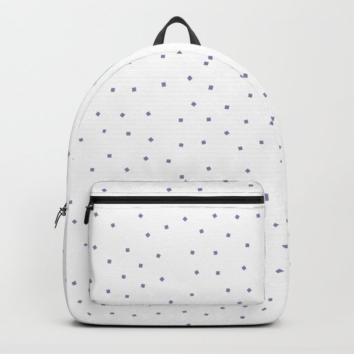 Simple Christmas seamless pattern Pastel Purple Confetti on White Background Backpack