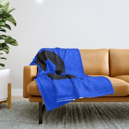 Number 2 (Black & Blue) Throw Blanket