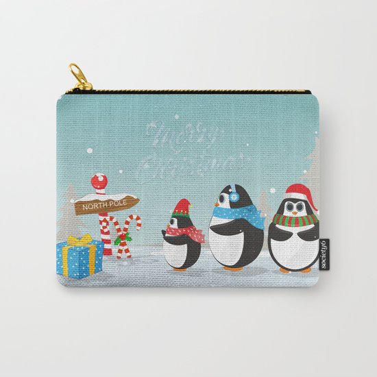 Christmas Penguins Carry-All Pouch