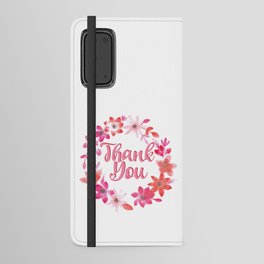 Thank You Note - Cute Floral  Android Wallet Case