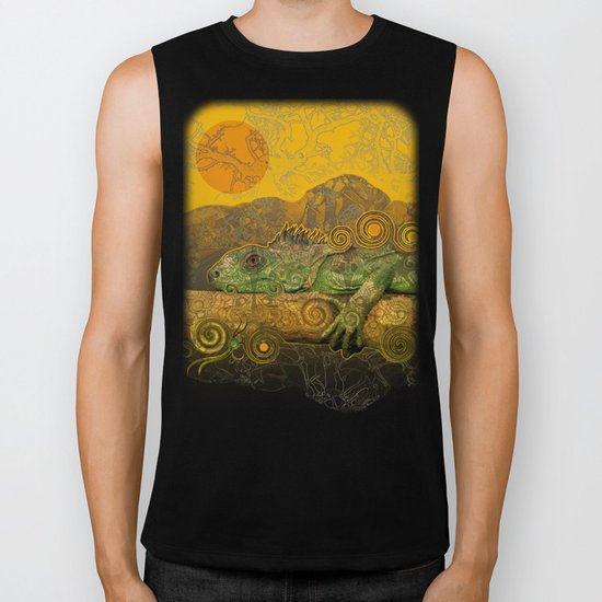 Just Chilling and Dreaming...(Lizard) Biker Tank