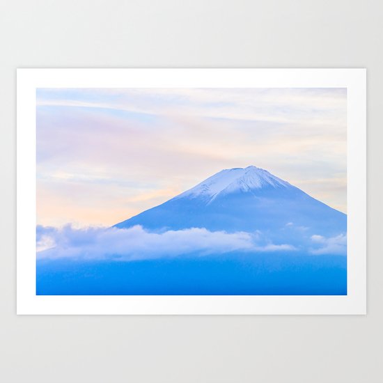 pastel mountain #sky Art Print