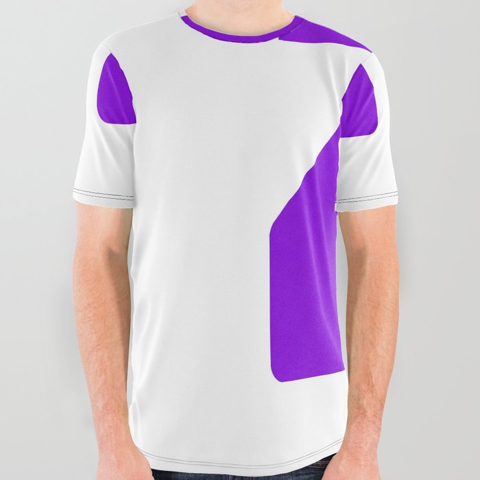 Z (Violet & White Letter) All Over Graphic Tee