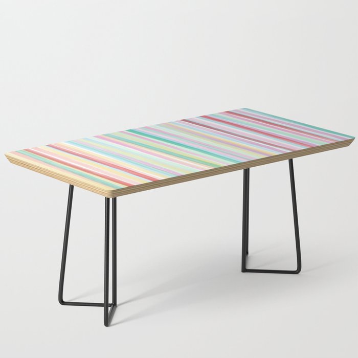 Soft Watercolour Rainbow - yellow green red blue pink Coffee Table