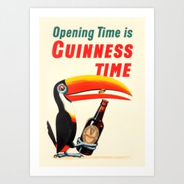 0001 - Opening Time Is Guinness Time (Toucan) Poster Art Print