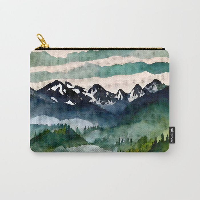 Emerald Mountains Carry-All Pouch