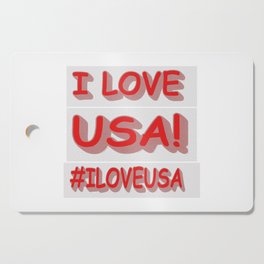 Cute Expression Design "I LOVE USA!". Buy Now Cutting Board
