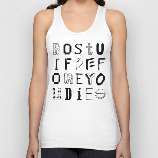 Words to live by Unisex Tank Top