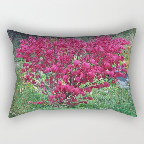 Red Bush Rectangular Pillow