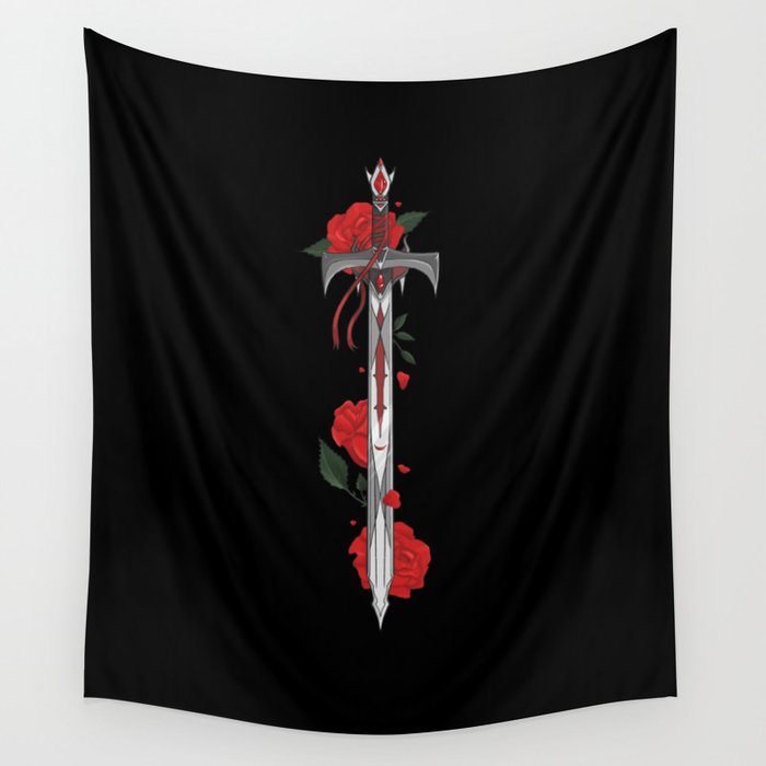 Thorn Sword Red Wall Tapestry