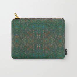Copper Green Verdigris Abstract Watercolor Carry-All Pouch | Earth, Marbled, Tiedye, Abstract, Copper, Watercolor, Vertdegris, Marble, Marbling, Digital 
