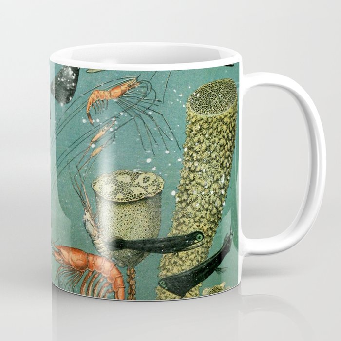 Adolphe Millot "Ocean" Sea Creatures Nouveau Larousse 1905 Coffee Mug