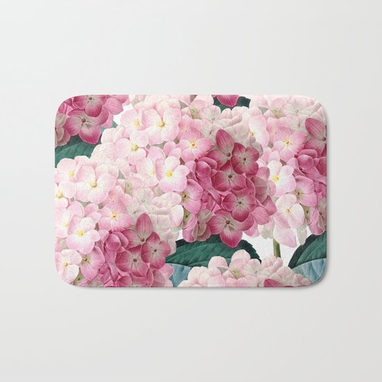 Pink Hydrangea Bath Mat