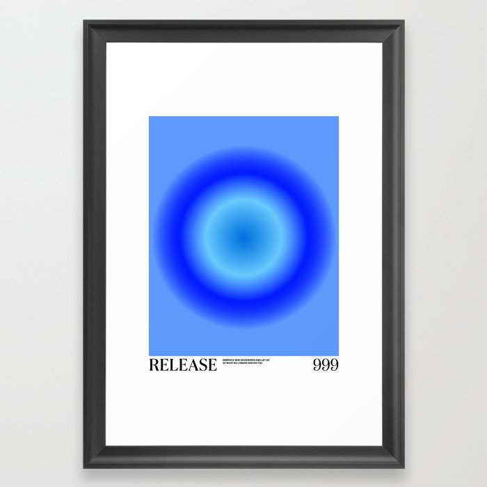 Gradient Angel Numbers: Release Framed Art Print