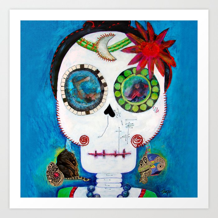 Maite´s skull Art Print by TREJO ART | Society6