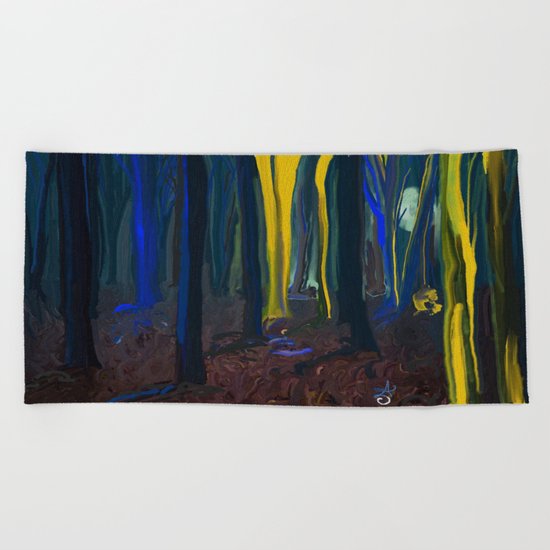 Stay Wild Yellow Moon Beach Towel