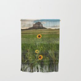 Sunflowers on the Western Prairie - Flowers and Landscape Near Scottsbluff Nebraska Wall Hanging