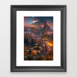 Meteor City Framed Art Print