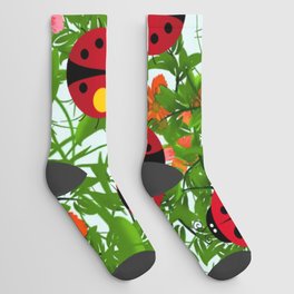 FLOWER INSECT DESIGN Socks