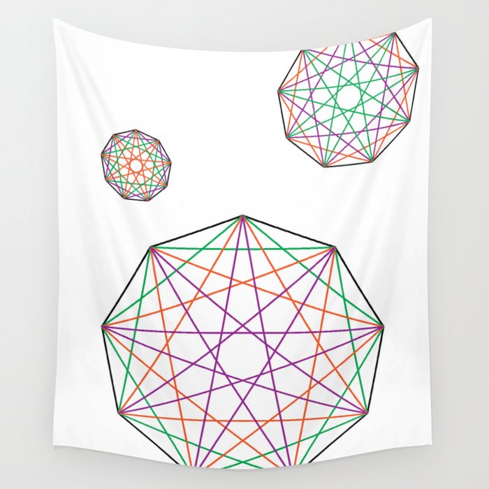Nonagon Triad Wall Tapestry by adrianamontealegrematamoros ...