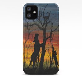 Treed Coonhound Silhouette Sunset iPhone Case