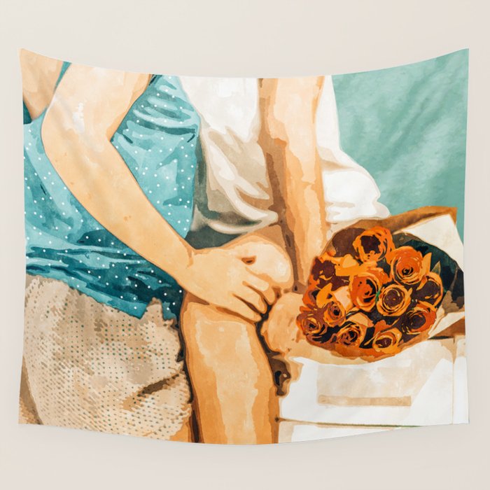 Romance #painting #love Art Print by 83 Oranges by Uma Gokhale